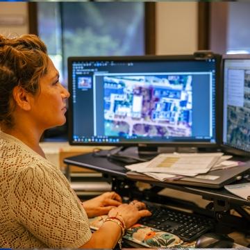 Woman at computer