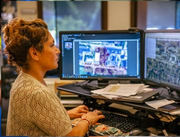 Woman at computer