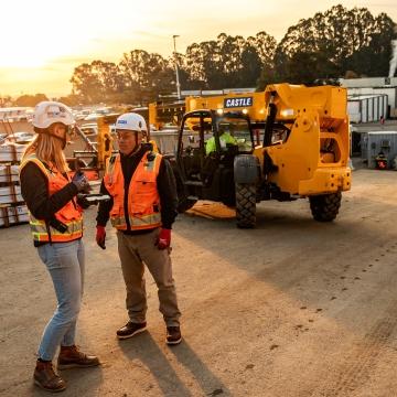 construction equipment & people