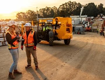 construction equipment & people