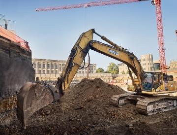 Excavator digging