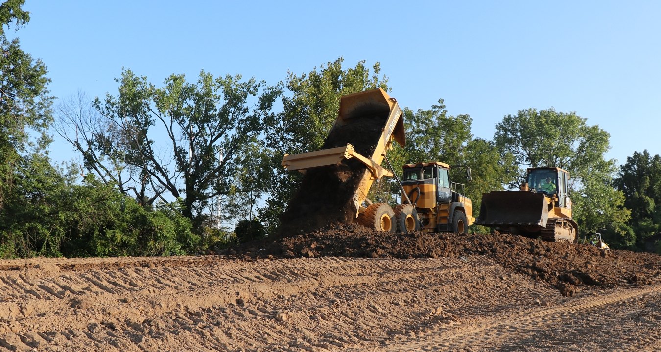 heavy equipment on a jobsite
