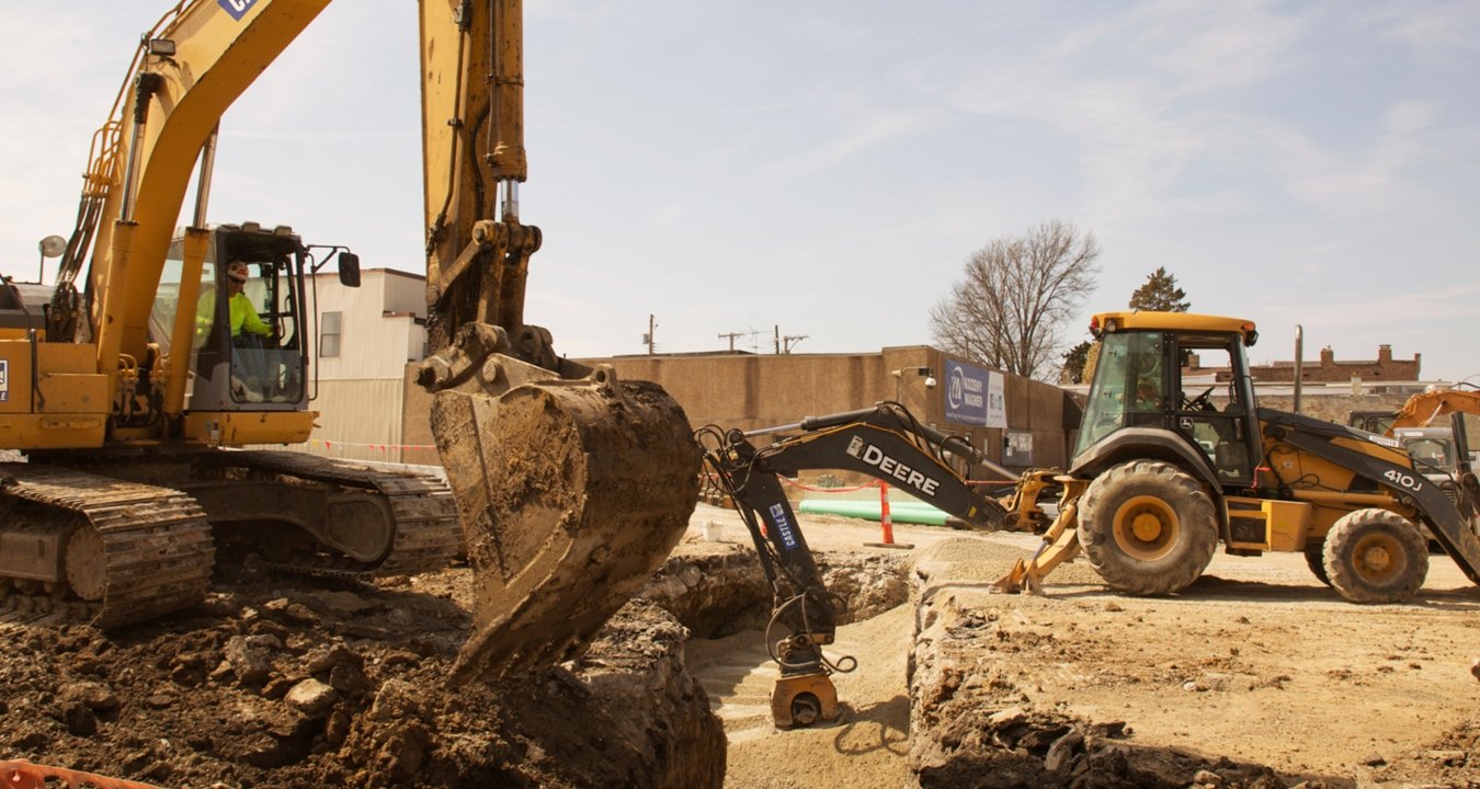 excavating