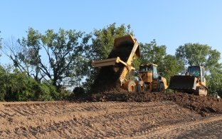 heavy equipment on a jobsite