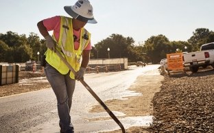 Construction worker on a jobsite.