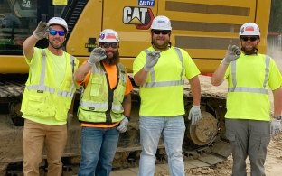 Construction workers on a jobsite.