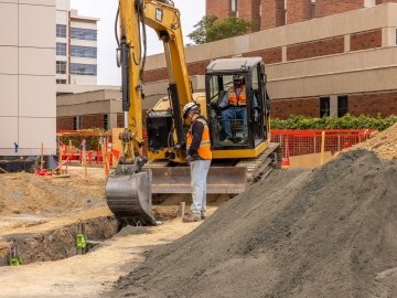 construction equipment & person