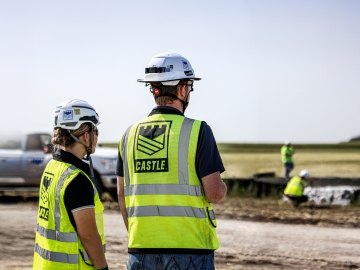Man and Woman Construction Site