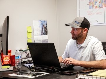 Man working at computer