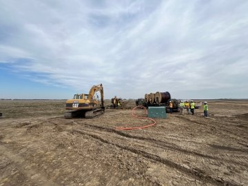 Electrical trenching on solar site