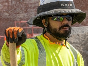 Construction worker on a jobsite.