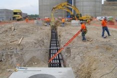 Construction workers on a jobsite.