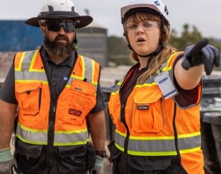 people coordinating construction work