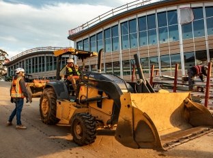 construction equipment & people