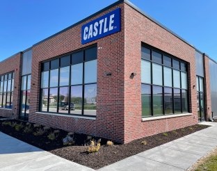 Red brick office building with Castle sign