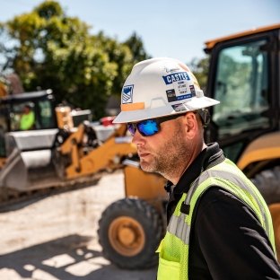 Construction worker on a jobsite.