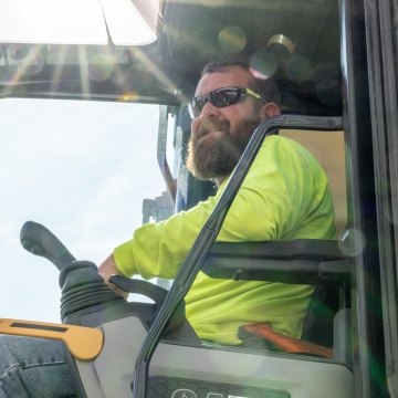 Construction workers on a jobsite.