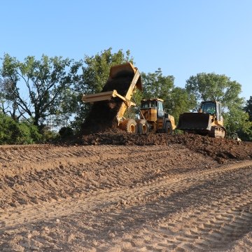 heavy equipment on a jobsite