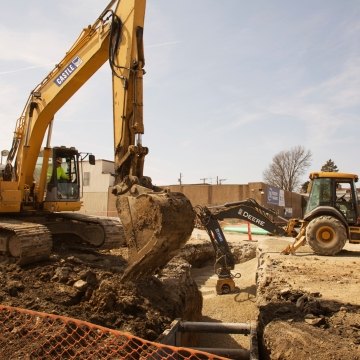 excavating
