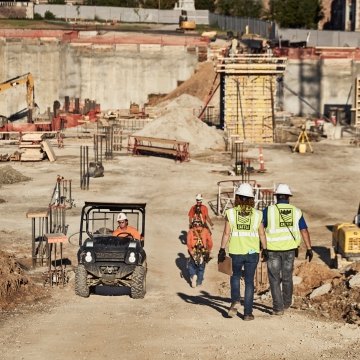 Construction workers on a jobsite.