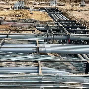Exposed electrical duct bank
