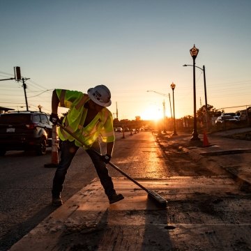 Construction worker on a jobsite.